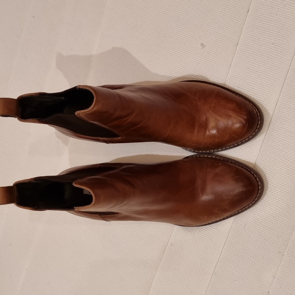 Windsor Smith "Faith" ankle length brown heeled boots - Picture 2 of 5